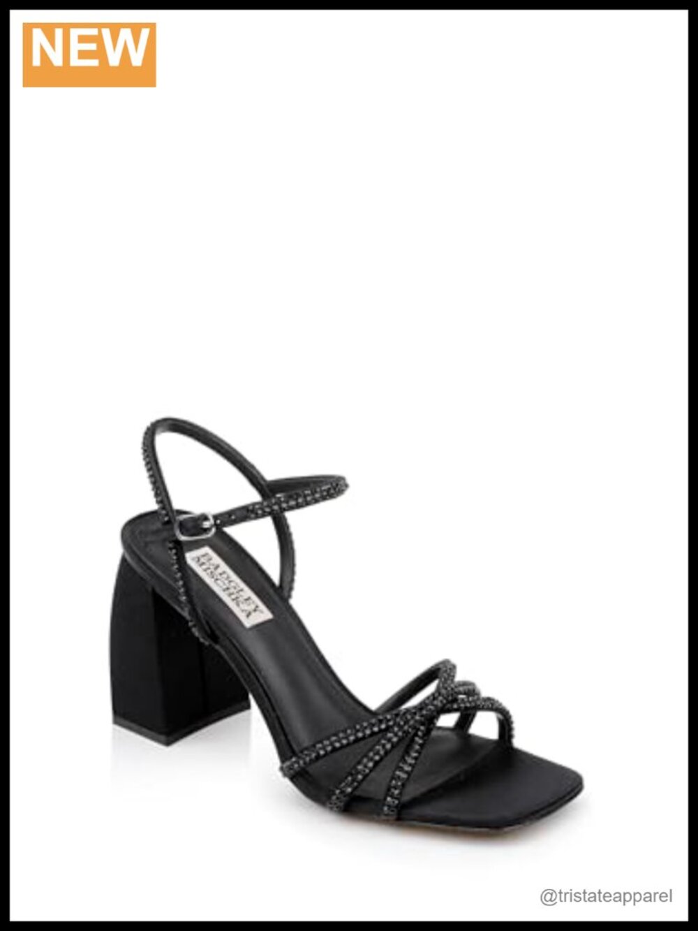 Brixley Block Heeled Sandal with Breathable Leather Lining, Ankle Strap, Buckle
